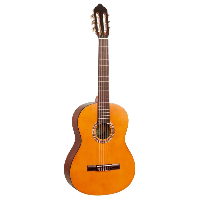 violão nylon de seis cordas levemente de perfil