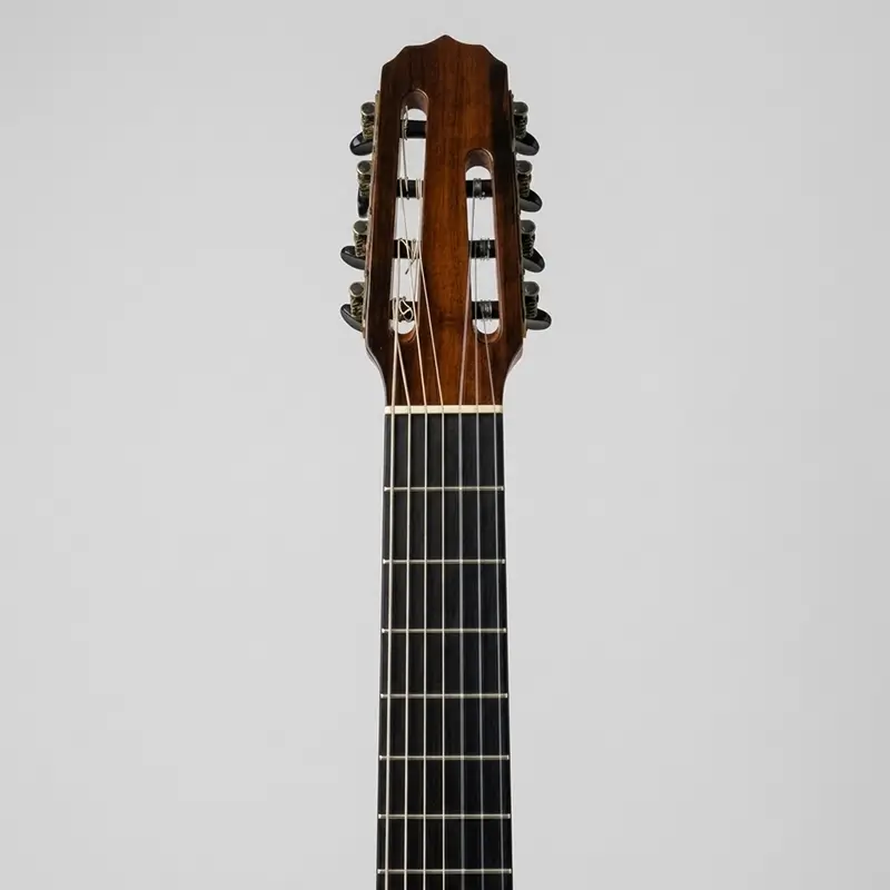 cabeça e braço de um violão de sete cordas