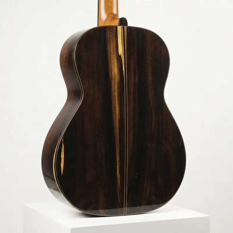 fundo e laterais de um violão sete cordas