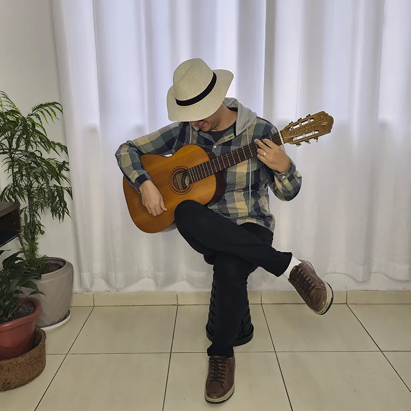 violonista na postura popular