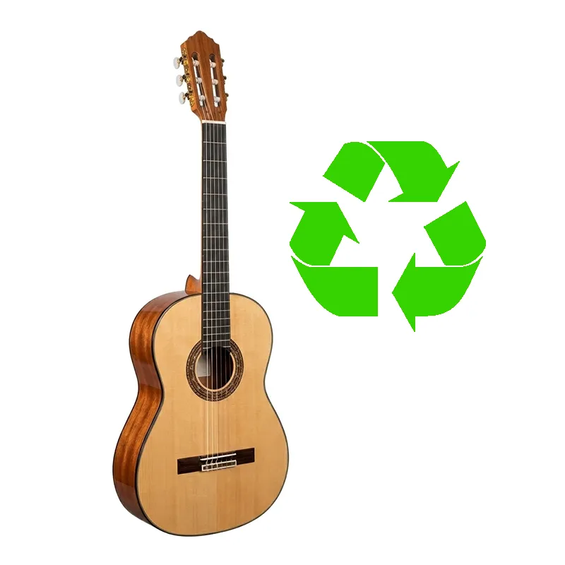 instrumento cordofone violão com simbolo sustentavel