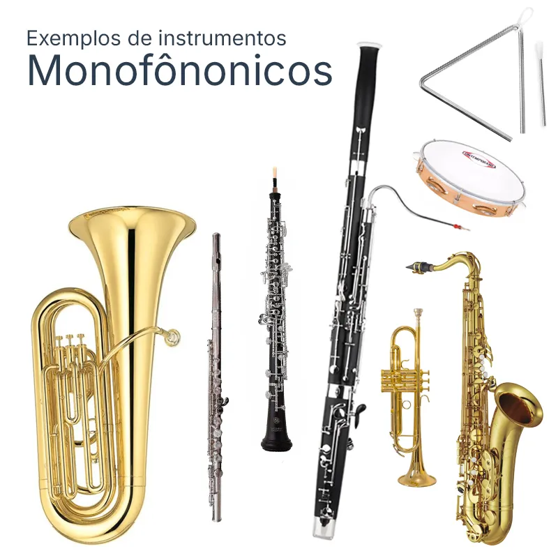 Exemplos de instrumentos monofônicos
