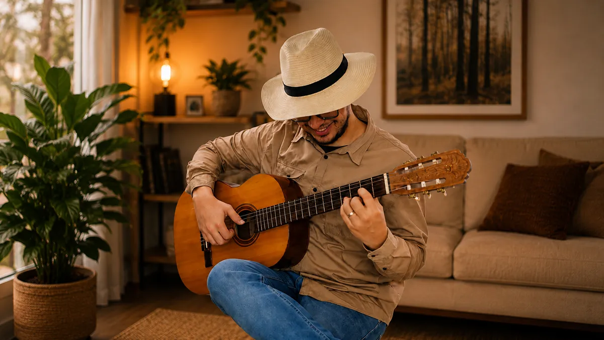 pessoa tocando o violão di giorgio estudante 18 de 1988