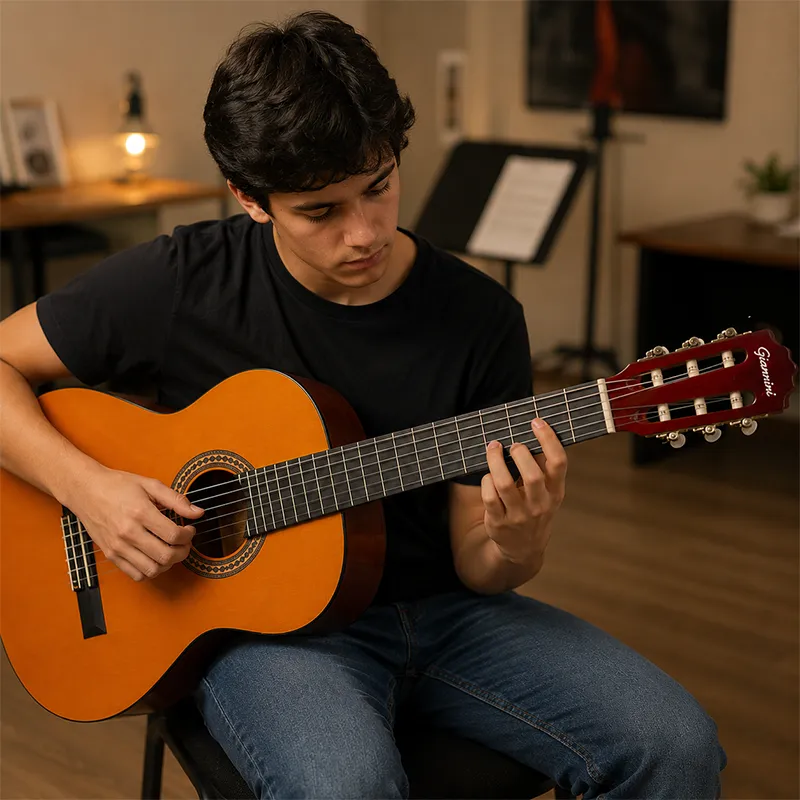 Iniciante tocando o Giannini N-14