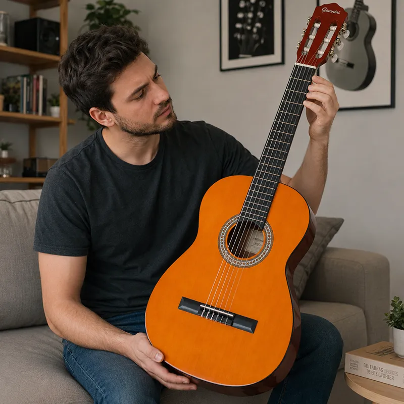 Pessoa verificando o Giannini N-14