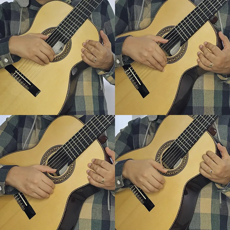 Tocando todas as cordas soltas do violão